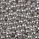 Metallic Silver Sugar Pearls 4mm